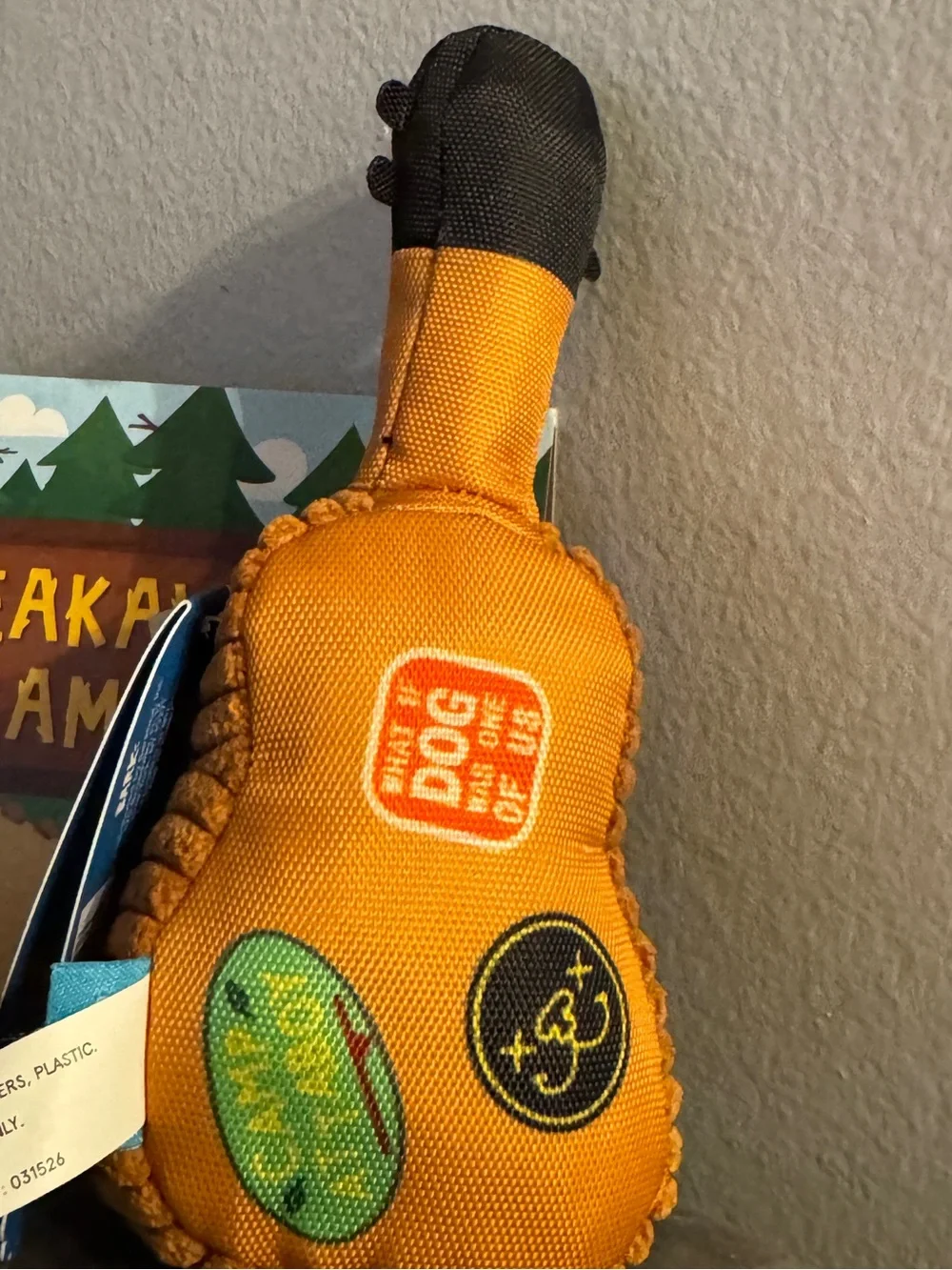 Bark ‘Awoo-stic Guitar’ Plush Tug Dog Toy